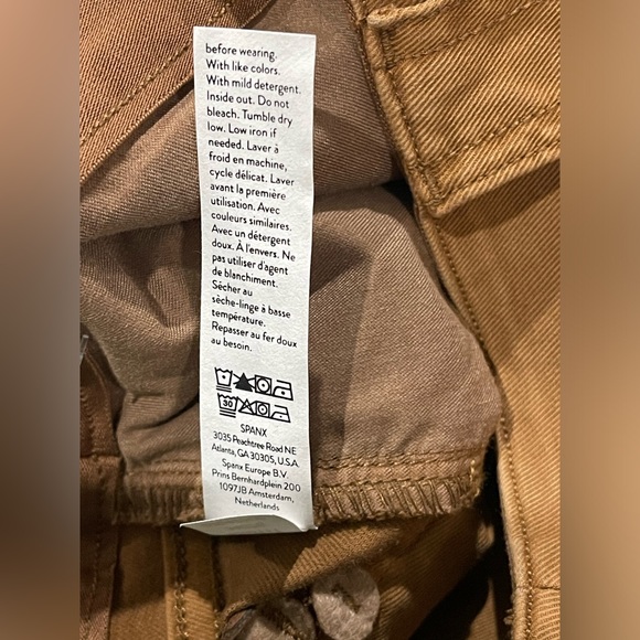 Spanx Stretch Twill Cargo Pant Honey Glow Size Medium Tall NEW - Picture 7 of 11